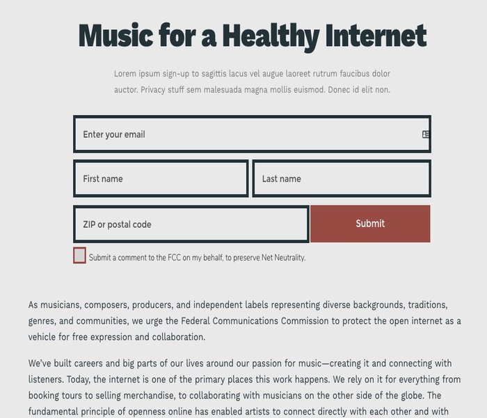 Please don't kill the music with the Net Neutrality